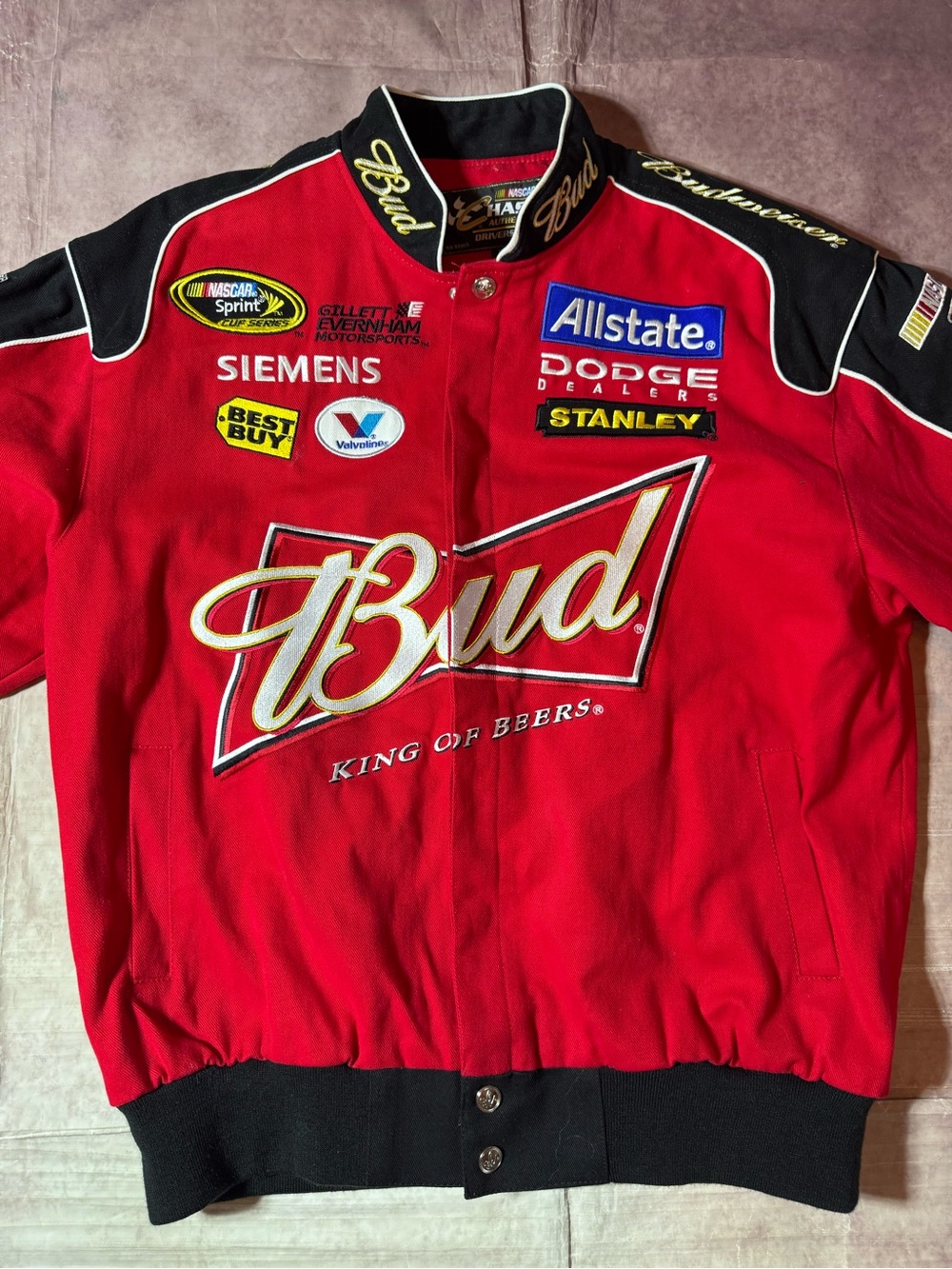 Chase Authentics Kasey Kahne Budweiser Racing Jacket NASCAR Men’s Sz Large New